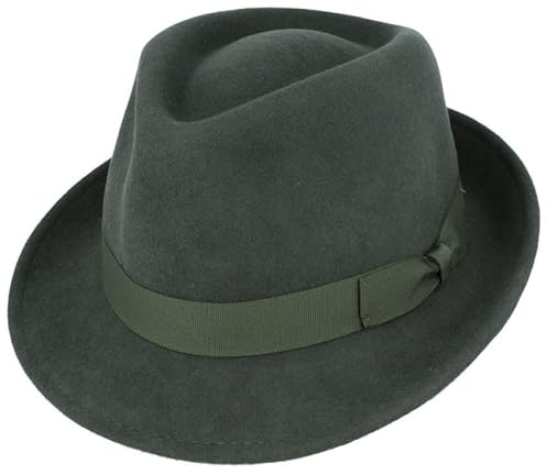 Novella Noori Wool Felt Trilby Hat for Men & Women, Narrow Brim Fedora | 100% wool felt, handmade trilby, crushable travel design, water-repellent, cotton sweatband, breathable and durable