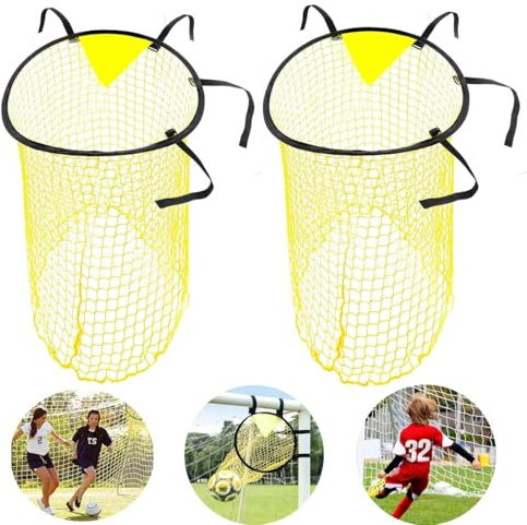 2 Pack Football Target Goal Soccer Target Outdoor Top Bins Football Targets Goal Net Training Equipment, For Improving Shooting, Football Target Net