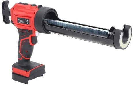TSLVTA Cordless Caulking Gun Rechargeable 4 Adjustable Speeds 20V Battery Electric Caulking Tool Gun With LED Light Automatic Retraction Non Drip Tech Adhesive Caulk Gun for Bathroom