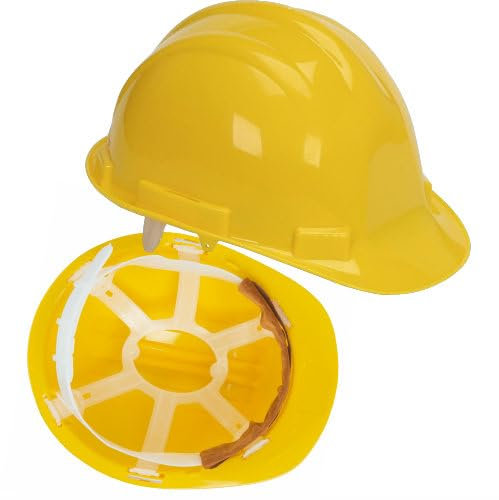 Hard Hat, Safety Helmet, Hard Hats Construction, Hardhat, PPE, Construction Helmet, Mens Womens Childs Multi-Position 6-Point Adjustable, Builders, Work Safety Equipment & Gear (Yellow)