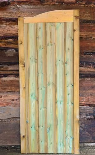 Wooden TVG SWAN NECK Garden Gate Pedestrian Gate Wooden Pressure Treated 5ft 150cm ((150 cms High x 90 cms Wide x 5 cms Deep))