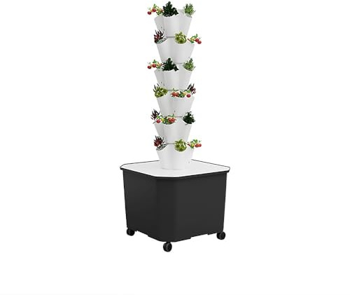 Générique Système Hydroponique, Tour Hydroponique 4/6/8 Étages, Potager Interieur Verticale, Kits Et Systèmes De Culture Hydroponique pour Fruits Et Légumes(Medium)
