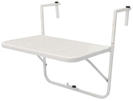 SynapSYA balkongbord fällbart litet mini modern enkel trädgård balkong räcke metall kolstål väggmonterad hopfällbar (färg 3)