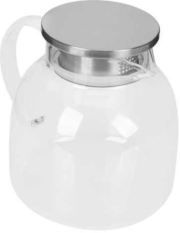 INOOMP Jarra de Vidrio Pequeña con Tapa Inoxidable Jarra para Agua Fría y Leche Práctica para Nevera y Uso Doméstico Resistente y