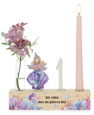 Romadedi Geburtstag Kerzenständer Meerjungfrau