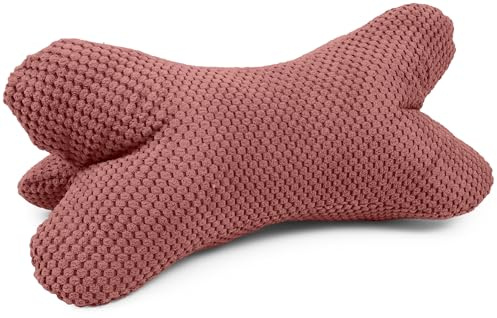 Amilian Leseknochen 44x22 cm - Lesekissen zum Lesen, Knochenkissen; Nackenkissen in Knochenform, Buch- und Tabletstütze, Lesekissen für Sofa und Bett - Herzschimmer