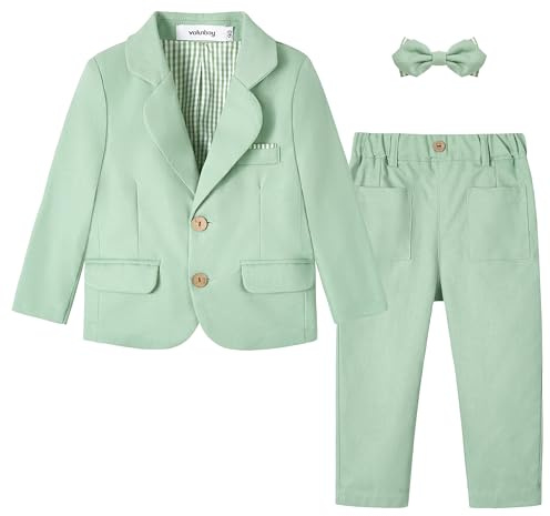 Volunboy Costume Bébé Garçon 2 Pièces Ensemble de Cérémonie Blazer et Pantalon pour Mariage et Fête