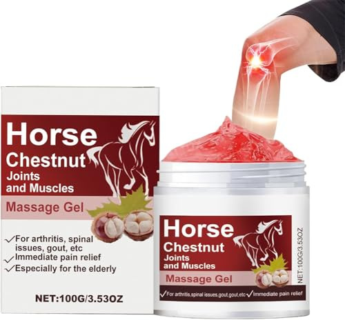 Extra Strong Warming Horse Balm - 100g Horse Chestnut Joints and Muscles Massage Gel, Soothing Recovery Massage Balm for Knee Neck Back Shoulder Hand and Muscle Pain Relaxation (1)