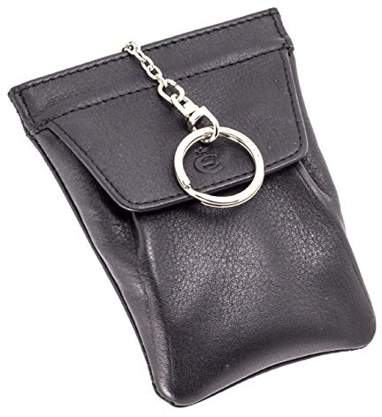 Esquire Estuche para llaves con logotipo para hombre (1 unidad), Negro, 11 cm, Estuche para llaves