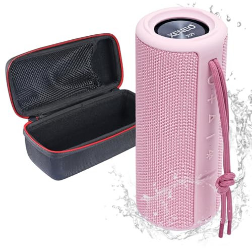 XENEO X21 Portable Bluetooth Outdoor Speaker for Girls Wireless Bluetooth Speaker Waterproof with FM Radio, Micro SD Card Slot, Aux-in for Girls, Ladies (Pink)