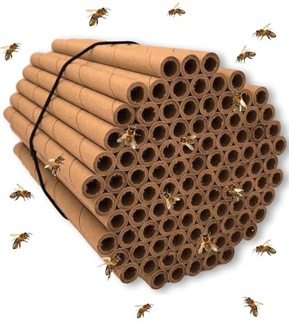 Mason Bee Tubes | 100 Cardboard Bee House Tubes | Refills for B House, Nest
