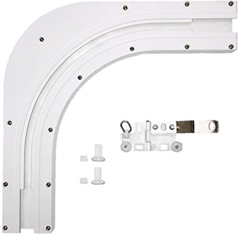 ABALON Ángulo 90º para Riel Motorizado de Cortina, Ángulo para Cortina en Esquina o Tipo Mirador (no compatible con Riel Onda Perfecta)