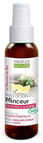 Huile de soin Minceur - Synergie d'Huiles essentielles - Citron, Genévrier, Géranium, Romarin à camphre, Cèdre, Orange et Menthe poivrée BIO - Fabriqué en France - 100ml - PROPOS'NATURE