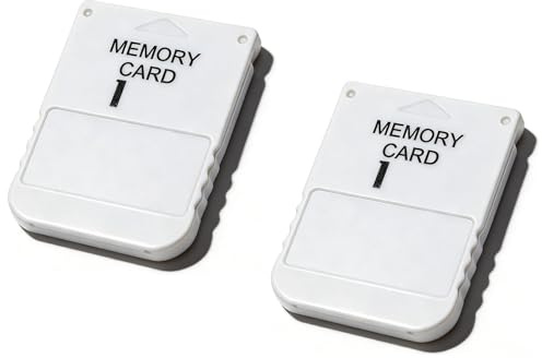 Link-e : 2 X Carte Memoire 1Mb (15 Blocs) Compatible avec la Console Sony PS1 Playstation One