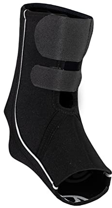 Rehband QD Ankle Support Knöchelbandage, Größe S/M/L/XL - 5 mm Neopren Bandage mit individueller Anpassung, entlastet und bietet Kompression, Farbe:Schwarz, Größe:XS