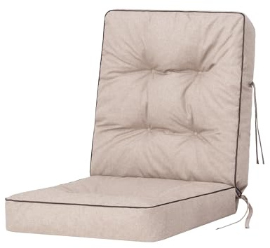 Cuscino per Panchina - Cuscini Morbidi per Seduta e Schienale, Cuscino per panche da giardino a dondolo, Cuscino per panca altalena Hollywood - Cuscini Impermeabili con Cinghie di Fissaggio - 60 cm