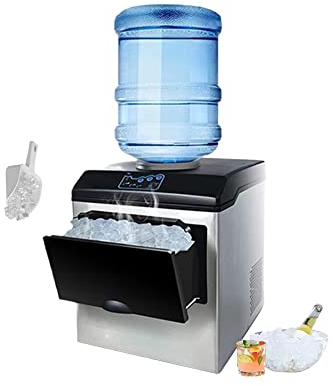 PanHuiWen Machine à glaçons Industrielle Machine a Glacons pour La Maison Pas Cher Machine a Glace Italienne Professionnelle 40 kg/24 h 3 Tailles de Glaçons Cuisine Bureau