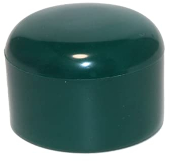 10 Stück Zaunkappe Pfostenkappen Zaunpfahlkappen für Rundrohr 42mm aus robustem PVC (grün)