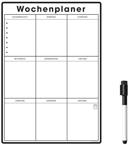 Der Magnet Shop Magnetischer Wochenplaners (30 x 21cm [A4], weiß)