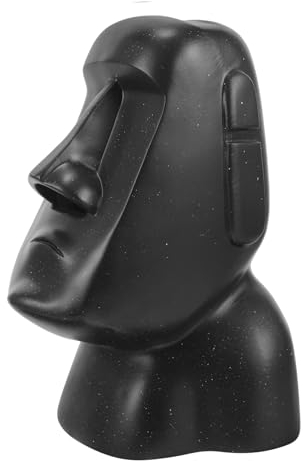 FONDOTIN Taschentuchbox-Abdeckung Aus Harz Moai-Statue-Design Zum Aufbewahren Von Papiertaschentüchern Dekorativ Für Zuhause Wohnzimmer Oder Schreibtisch