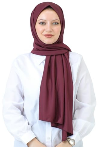 Prien Hijab Kopftuch für Damen, Muslimische Kleid Schal, Kopftücher für Mädchen, Islamische Langer Scarf, Chiffon Turban Kleider für Ramadan