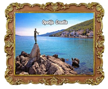 Opatija Kühlschrankmagnet Kroatien 3D Reise Souvenir Kühlschrank Dekoration Magnet Aufkleber Handwerk Kollektion