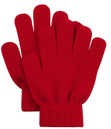 PONCEAU Winter Handschuhe Kinder Magische Handschuhe Gestrickte Handschuhe Fäustlinge kinder Warme Handschuhe 4-11 Jahre