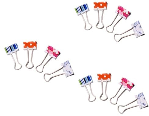 Lurrose 72 Stk Büroklammern Buchbinder Binderclip Dokumentenmappe