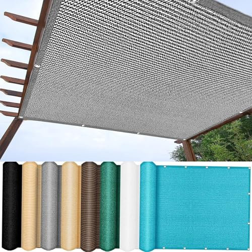 Balkonverkleidung 0,4x2m Windschutz Netz Zaun mit UV-Schutz Wetterfest für Terrasse Garten Grau