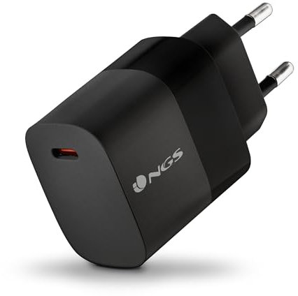 NGS Bud 20 W Chargeur Mural USB-C Ultra Rapide (PD & PPS), Compact et Portable, idéal pour Smartphones et tablettes. Matériaux GAN et Ignifuge, Charge Efficace et sûre.