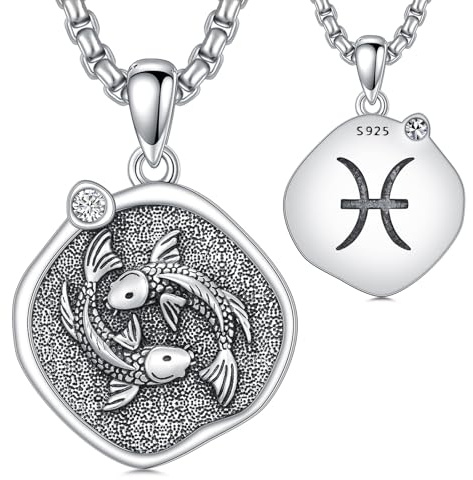 ROMANTIC WORK stjärntecken kedja 925 sterlingsilver stjärntecken hänge halsband astrologi horoskop smycken gåvor för kvinnor män, Sterlingsilver