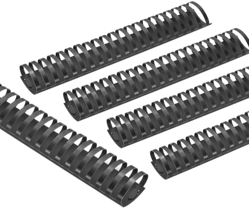 PATIKIL 51mm (2) Plastic Binding Combs, 10 Pcs 21 Rings Comb Binding Spines 450 Sheet Capacity Letter Size for Binding Paper Sheets Notebook Calendar Picture Album, Black