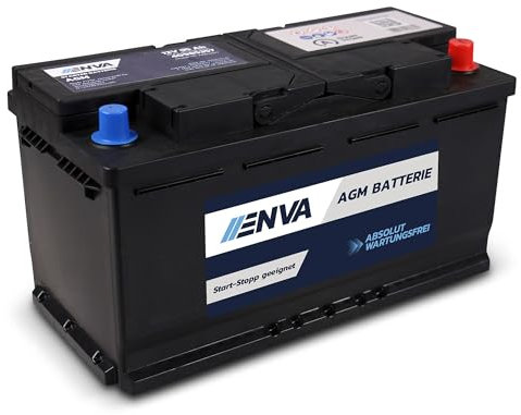 ENVA AGM Autobatterie, Starterbatterie 12V 95Ah 850A Start-Stop