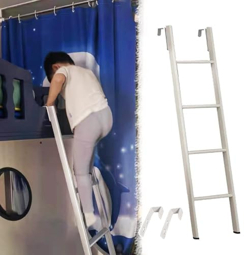 Hochbett Leiter Kinder Erwachsene Wohnmobil Anti Rutsch Leiter für Hochbett, 116 130 140 140 150 160 165 165 170 170 175 180 185cm Anti-Rutsch Metall Schräg Anlegeleiter, Wohnmobil Wohnwagen Dachboden