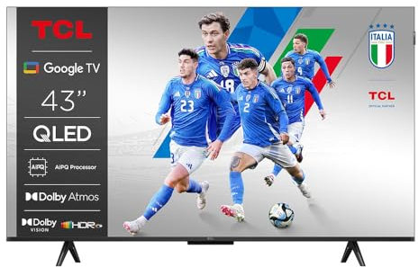 TCL 43P79K Google TV QLED 43 Pollici UltraHD 4K DVBT2-S2