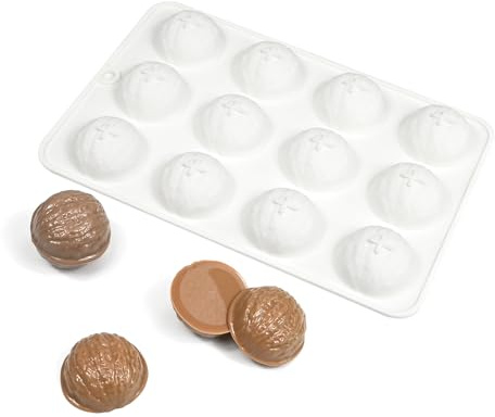 Noce stampi in silicone per la torta di mousse, stampo di cottura in silicone 3D per la decorazione della torta di gelato di dolci francesi