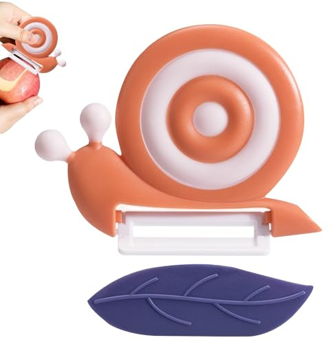 Sparschäler Schnecke, Tragbar Sparschäler Kinder, Handheld Apfelschäler, Keramik Kinderschäler, Schnecke Keramik Schälmesser, Spargelschäler Gemüseschäler, Kartoffelschäler, Universalschäler