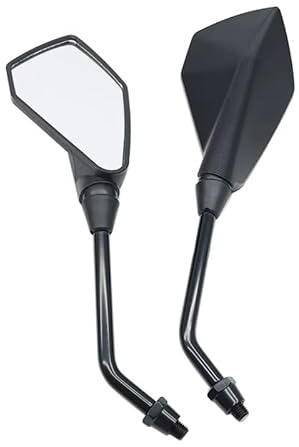 Motorradspiegel 2pc Universal Motorrad Schwarz 10mm Rückspiegel Seite Spiegel Für Touring Für Chopper Für Cafe Für Racer