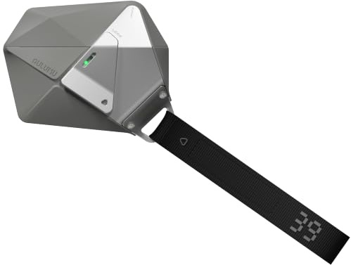 Aulumu A39 Cover per AirPods Pro 3 (2025) Custodia Geometrica con Serratura e Cordino, Case Cover Protettiva con Fibbia in Nylon, Armatura in Lega, Protezione Totale Contro le Cadute, Grigio