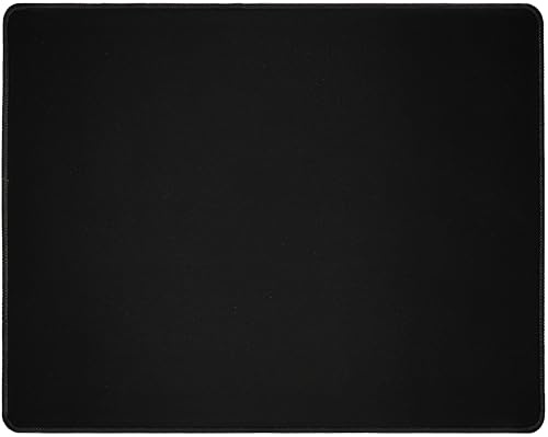 Silent Monsters Mauspad 440 x 350 mm Stoff Mousepad - Schwarz - Vernähter Rand, rutschfest & leise, für Office und Gaming Maus - 44 x 35 cm Mouse Pad Mat - Mausunterlage für alle Maus Arten