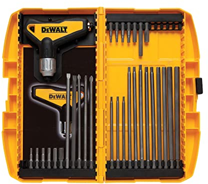 DEWALT Hex Key Wrench Set, Ratcheting. T-Handle Set, 31-Piece (DWHT70265)