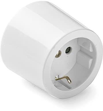 FAMATEL – Base superficie | Toma de corriente TT | Sin Cable | Porcelana | Superficie | 55 mm | Portacontactos en porcelana | 16A | 250V