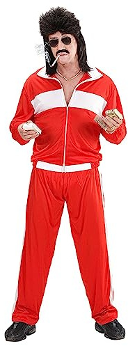 W WIDMANN MILANO Party Fashion - 80er Jahre Trainingsanzug | Mit Jacke und Hose im Retro-Look, für Karneval, Mottoparty und Sportlerkostüme