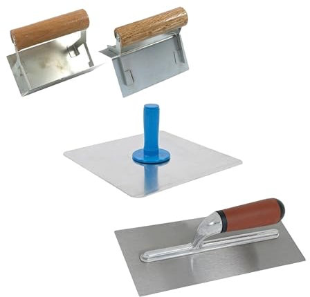 Dapetz ® Builders Plastering Trowel Hawk Corner Set Kit Aluminium Skimming DIY, Length 120mm, Hardened Tempered Steel Blades, Internal and External Corner Trowel Set.