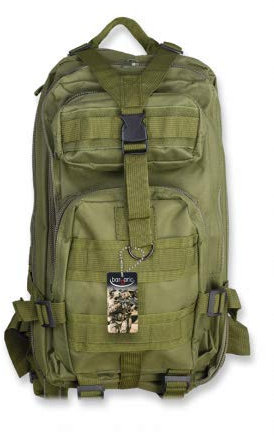 Barbaric - Zaino verde 30 l, per escursionismo, campeggio, alpinismo, caccia, all'aperto, ciclismo, multifunzione, in nylon, barbaric Force 34877-VE + porta bottiglie regalo, Verde,