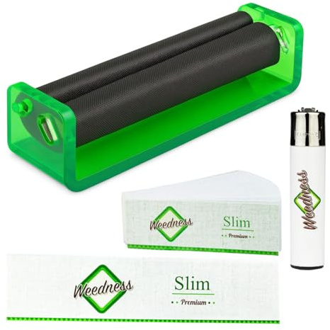 Weedness Joint Drehmaschine für King Size Paper 110 mm 4-teiliges Set - Konisch Rolling Machine Zigarettenroller Roller Long Zigaretten Rollmaschine Dreh Gerät Set