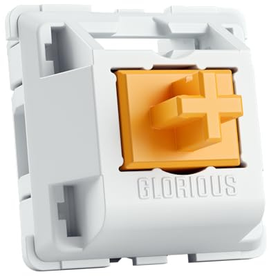 GLORIOUS Switches Panda 36 Pzs para Teclado Mecánico Táctil 3 Pines | Golpe seco redondeado, recorrido muy fluido, resortes de fuerza intermedia, compatible iluminación LED, acústica silenciosa