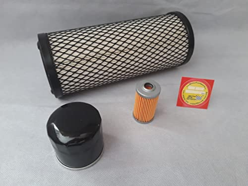 Lot de filtres (petit) compatible avec Iseki SFH 220 filtre à huile filtre à air, filtre à carburant