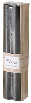 Boltze Stabkerze Melia 4-teilig (Farbe schwarz, ø 2,0 cm / Höhe 20 cm, 4 Kerzen, Kerzen aus Wachs, zur Dekoration, Tischkerze) 2028137 | 4 schwarze Stabkerzen aus Paraffin mit matter Oberfläche, 20 cm hoch und jeweils ca. 7 Stunden Brenndauer