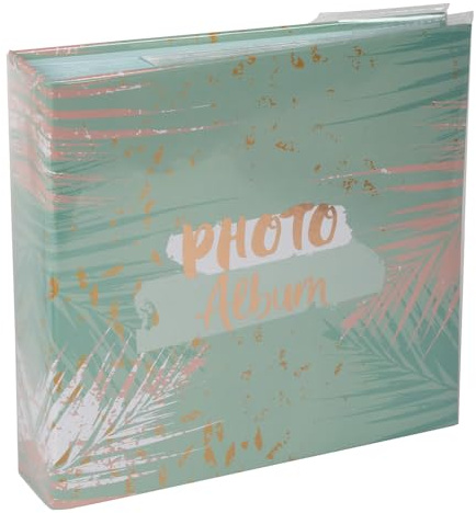 Exacompta - Réf. 62222E - Carton de 2 albums photos à pochettes PASTEL TROPIC - 200 photos 10x15 cm - 100 pages - Format 22,5x32,5 cm - imprimés avec un marquage rosé sur la couverture